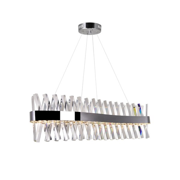 Cwi Lighting Glace LED Chandelier With Chrome Finish 1220P40-601-S - main